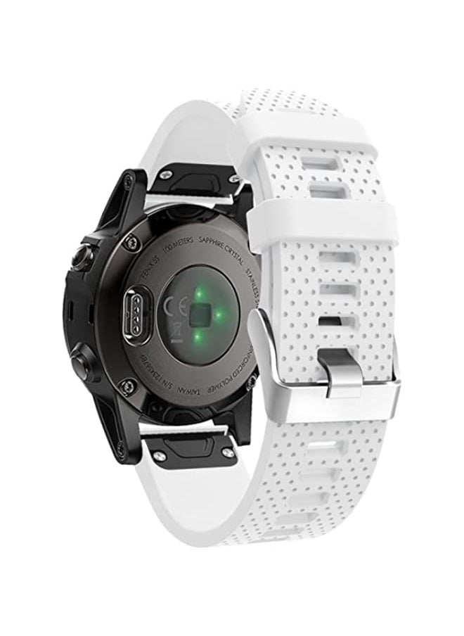 HuHa HuHa Band For Garmin Fenix 5S Silicone Watch Band White 