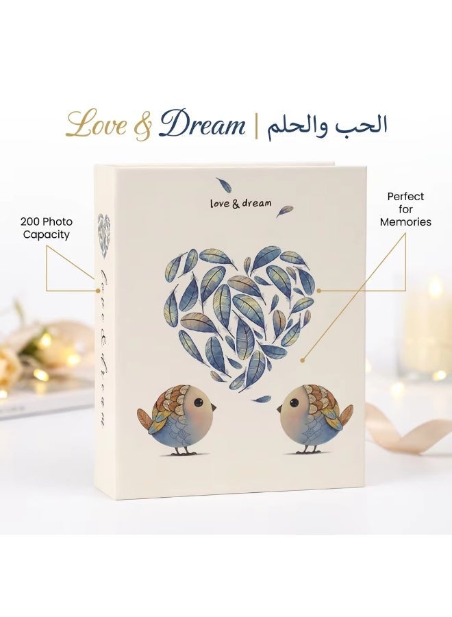 200 كتاب ألبوم تخزين الصور ، كتاب ألبوم 6 بوصة ، تخزين الصور بسعة كبيرة ، لأولاد الزفاف العائلي والبنات - Image 5