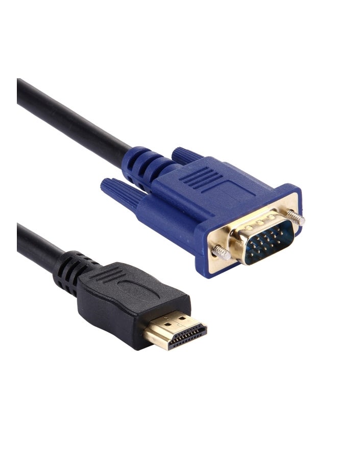 15-Pin HDMI To VGA Cable Black/Blue - Image 2