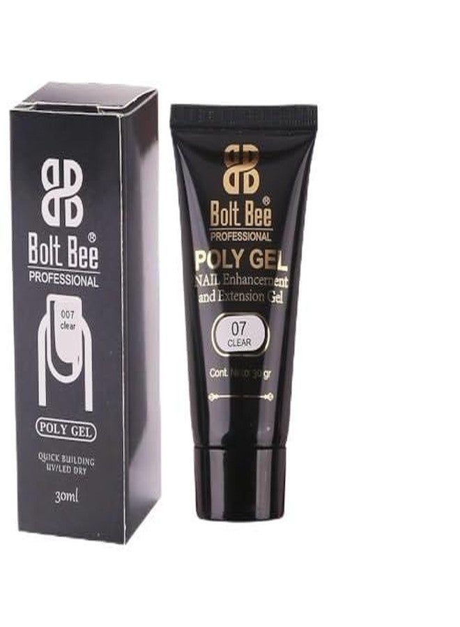 BOLT BEE 30 ML Polygel tubes Polygel For Nails Extensions Finger nail art Manicure Acrylic gel Varnish hybrid UV Poly gel- SHADE (clear) - Image 1