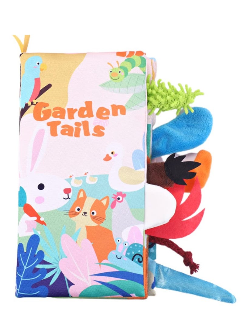 Soft Baby Book for Babies 0-3-6-12 Months, Interactive 3D Baby Cloth Books, Newborn Toys Gifts Car Seat Toys Hanging Toys Crinkle Tail Book for Baby Present - Image 1