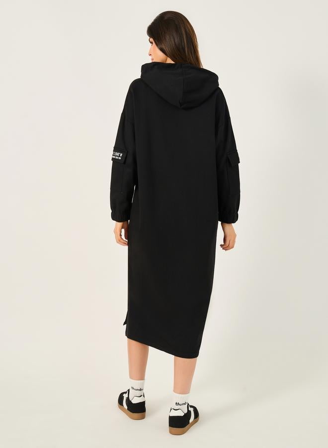 Styli Hooded Midi Dress  - Image 5