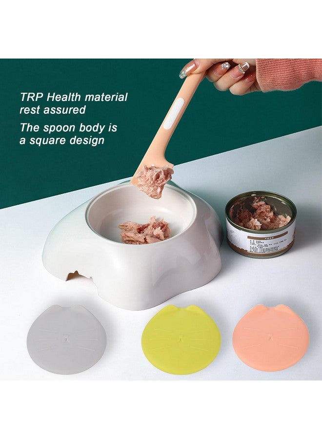 MaehSab 6 Pcs Pet Food Can Supplies Set, 3 Pcs Silicone Dog Cat Food Can Covers Lids And 3 Pcs Cat Food Mix Spoons, Dishwasher Safe - Image 4