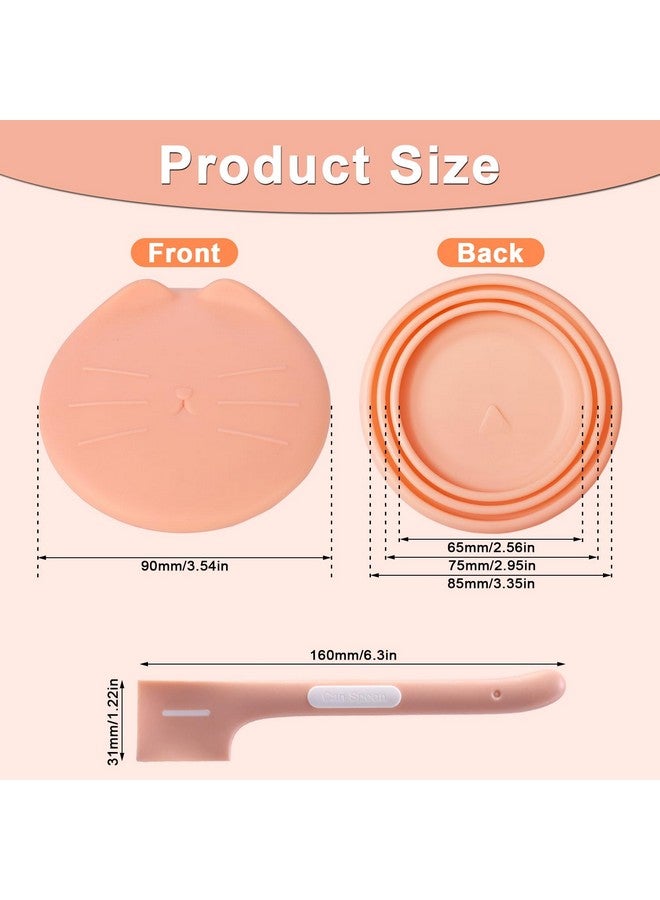 MaehSab 6 Pcs Pet Food Can Supplies Set, 3 Pcs Silicone Dog Cat Food Can Covers Lids And 3 Pcs Cat Food Mix Spoons, Dishwasher Safe - Image 2