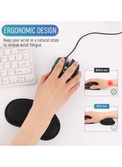 GX Mouse Wrist Rest Pad for Easy Typing Pain Relief Keyboard Wrist Rest Memory Foam Wrist Rest for Office/Gaming/Computer/Laptop/Mouse Wrist Rest Pad Support Gaming (Black), One Size  - Image 3