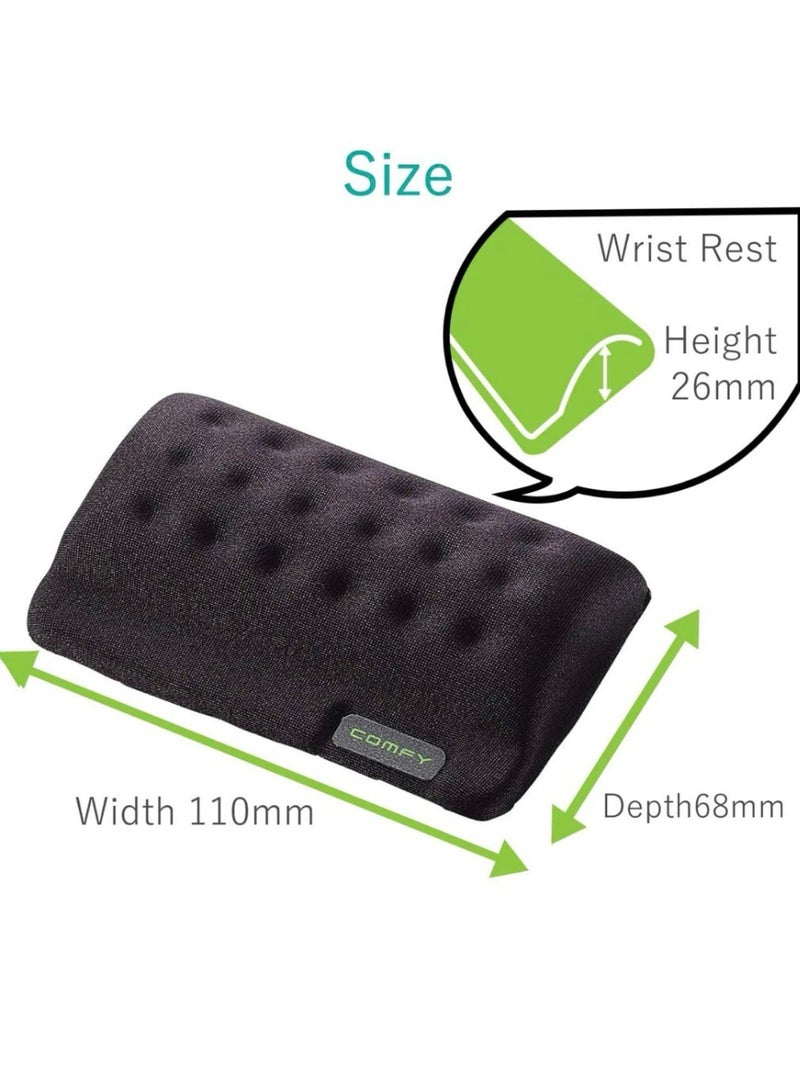 Comfy Mouse Wrist Rest Pad for Easy Typing Pain Relief Keyboard Wrist Rest Memory Foam Wrist Rest for Office/Gaming/Computer/Laptop/Mouse Wrist Rest Pad Support Gaming (Black), One Size - Image 2