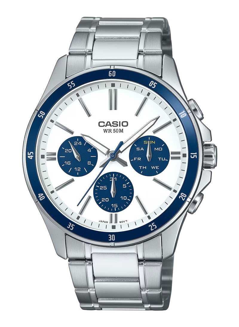 Quartz Analog Stainless Steel Men's Watch MTP-1374D-7A2V
