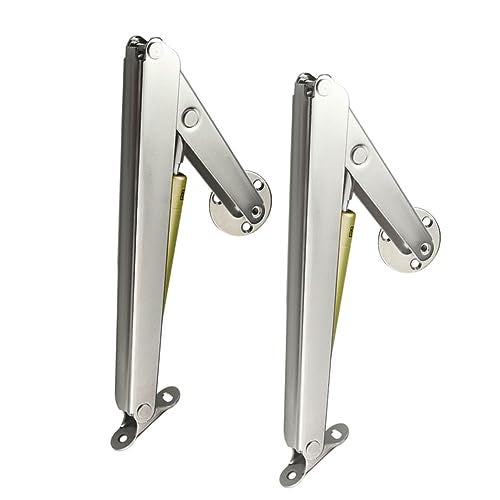 Lokatall Gas Struts, Lokatall 2 Pack Lid Support Hinge Heavy Duty 80N/100N/150N/200N Safety Gas Spring Lid Stay Hydraulic Rod with Buffer Damper for Toy Box Chest Bench Cabinet Heavy Drop Lids (200N) - Image 1