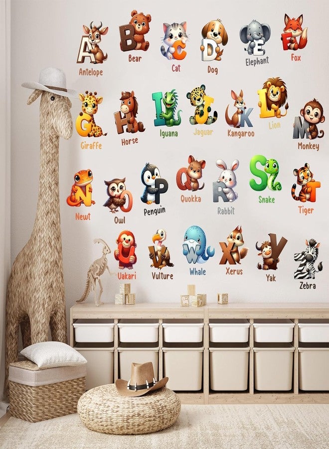 DREAM DECALS ملصقات جدارية على شكل حروف الأبجدية من دريم ديكالز، ملصقات تعليمية سهلة اللصق والإزالة، مناسبة لغرف نوم الأطفال (بنات وأولاد) وغرف اللعب، ذاتية اللصق، 90 سم. - Image 3