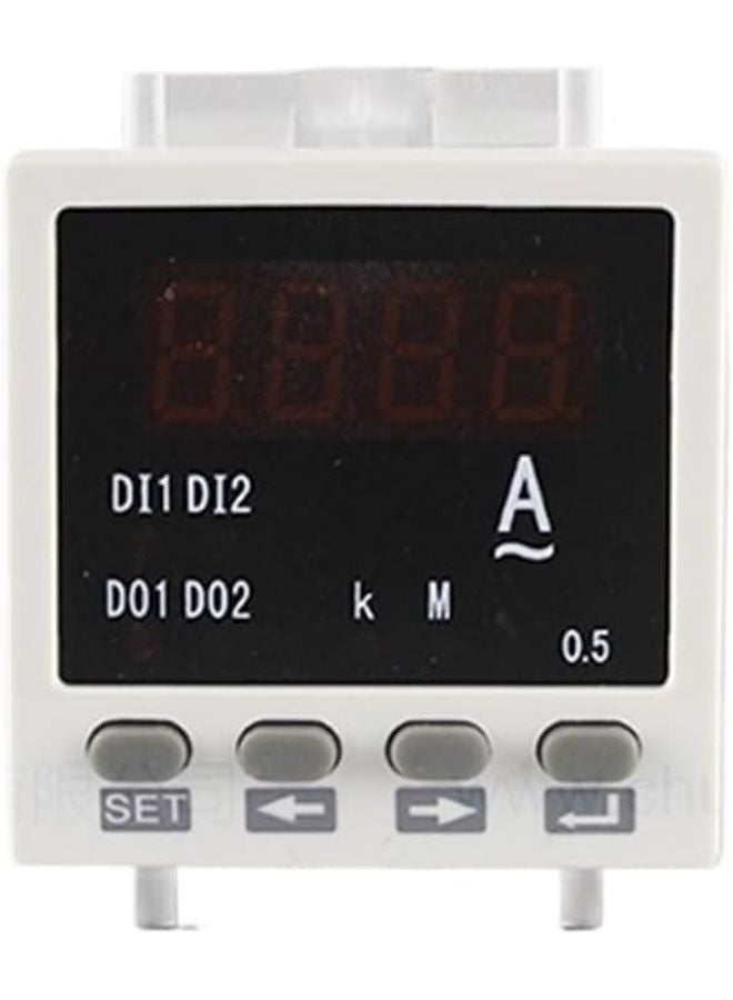 Single Phase Digital AC Ammeter 220V 0 5A Display With 1 Way Relay Alarm Output - Image 1