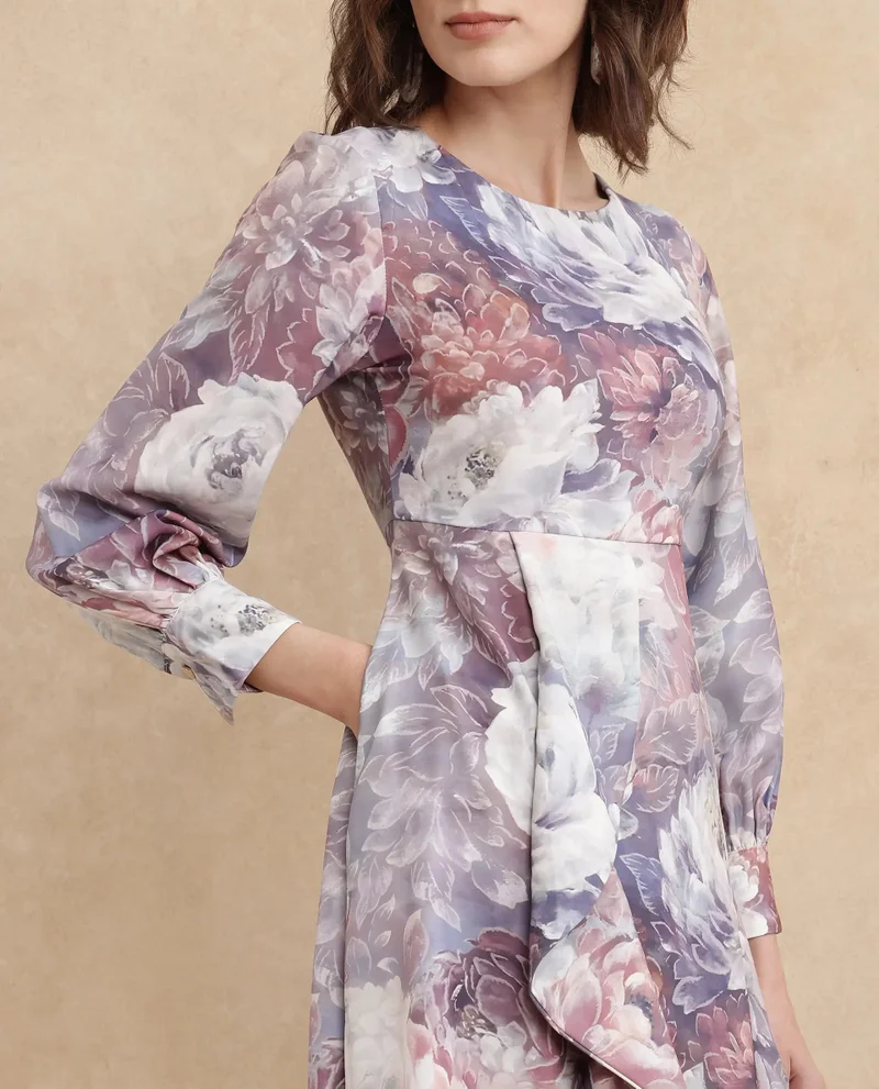 Rareism Women's Floral Print Maxi Dress