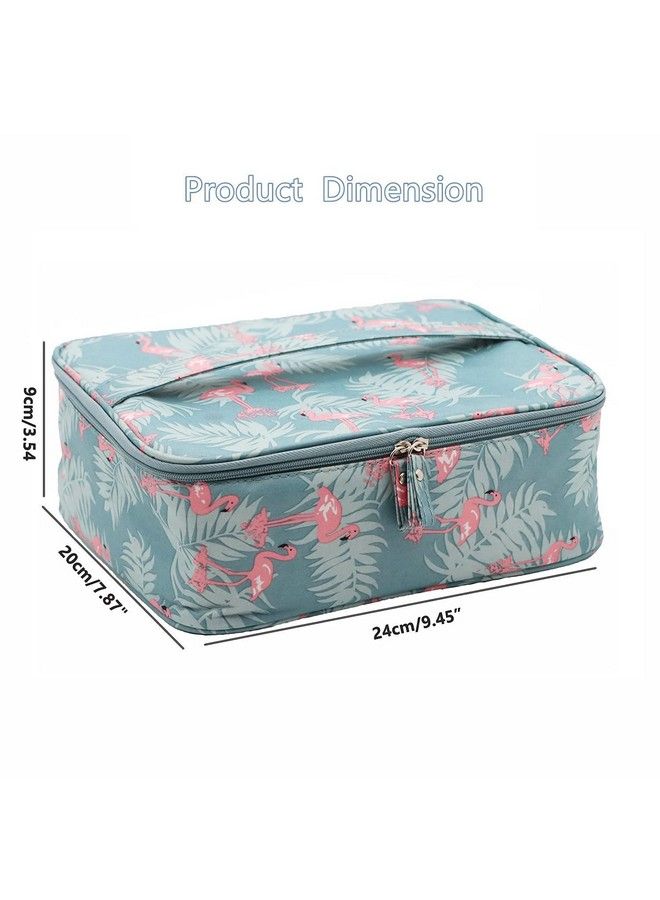 AB SALES Women's Makeup Skincare Bag, Travel Toiletry Bag, Large Cosmetic Bag Storage Bag with Adjustable Dividers, Customizable Partitions, Blue Colour - Image 4