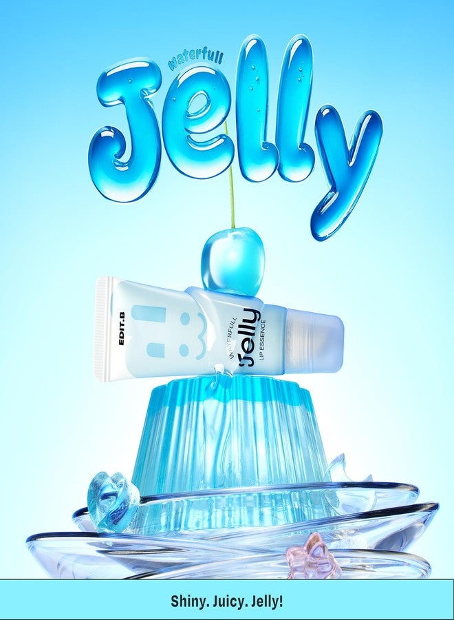 EDIT.B Waterfull Jelly Lip Essence, Hydrating & Moisturizing Lip Treatment with Ceramide & Hyaluronic Acid, Non-Sticky Glossy Finish, Korean Nourishing Lip Care for Dry, Chapped Lips, 0.37 fl.oz - Image 2