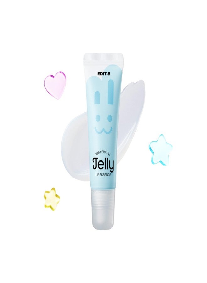 EDIT.B Waterfull Jelly Lip Essence, Hydrating & Moisturizing Lip Treatment with Ceramide & Hyaluronic Acid, Non-Sticky Glossy Finish, Korean Nourishing Lip Care for Dry, Chapped Lips, 0.37 fl.oz - Image 1