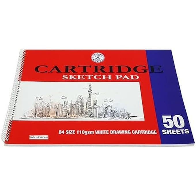 Sadaf 100GSM 50 SHEET WHITE DRAWING PAD BOOK, B4 SIZE, MULTICOLOR - Image 2
