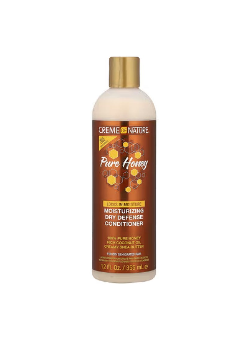 Creme of Nature Pure Honey Moisturizing Dry Defense Conditioner For Dry Dehydrated Hair 12 fl oz 355 ml