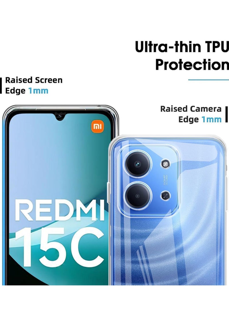 Xiaomi Redmi 15C 4G Shock Proof Case Cover - Ultra Clear, Durable & Accurate Cut-outs - Scratch, Dust & Smudge Protection - Transparent Silicon Back Cover for Xiaomi Redmi 15C 4G - Image 3