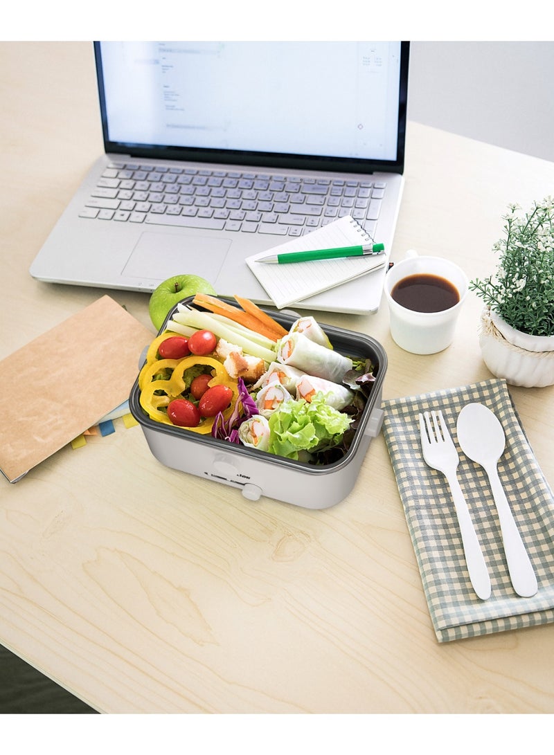 GREEN LION Lunch Mate Electric Stainless Steel with Keep Warm Function & Lunch Box 1.8L / Insulated / Portable / Temp Control 30-90°C / Safety Protection / Steam Vent / Carry Handle - White - Image 3