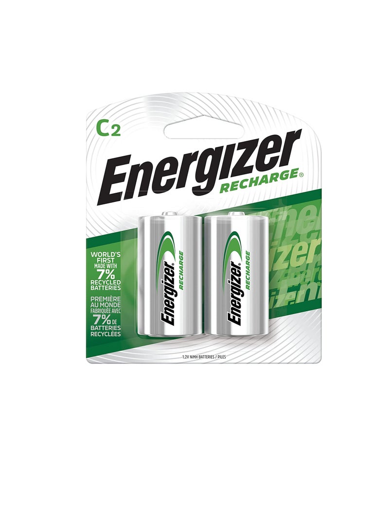 إنرجايزر بطارية شحن مسبقة الشحن NH35BP-2 من إنرجايزر ، C ، NiMh ، إضاءة PK2 ، عدد 2 (عبوة من 1) ، أخضر وفضي - Image 3