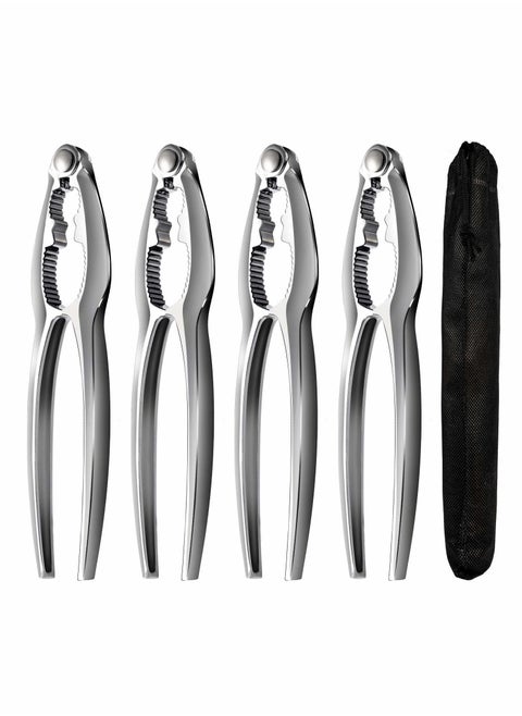 Shellfish Crab Claw Cracker Seafood Lobster Crackers and Tools 4 Pack Nut Crackers for Crab Legs