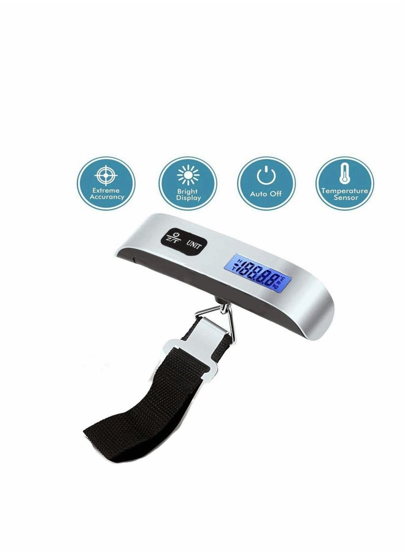 Y&D - Luggage Scale Portable Digital Travel Suitcase Scales with Temperature Sensor, Tare Function, 50kg Electronic Balance Hanging Scale,... - Image 1