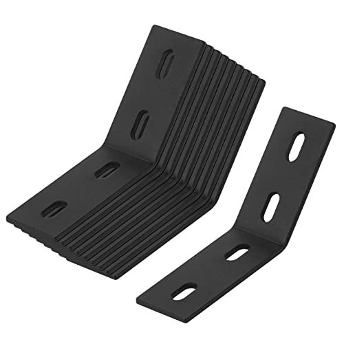 heneng 10 Pcs 135 Degree Angle Bracket, 1-1/2" Width, Slotted Adjustable Corner Braces for Wood Projects, 5/32" Thick - Image 4