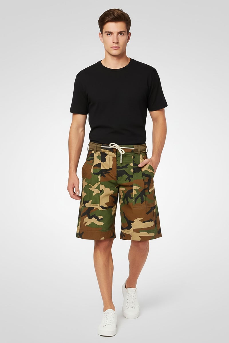 Palm Angels Men Regular Fit Camouflage Basic Shorts, Multicolor - Image 2