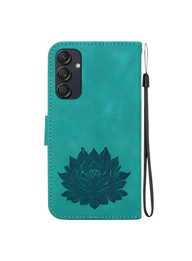 erorex Case For Samsung Galaxy M55 Lotus Embossed Leather Phone Case  - Image 3