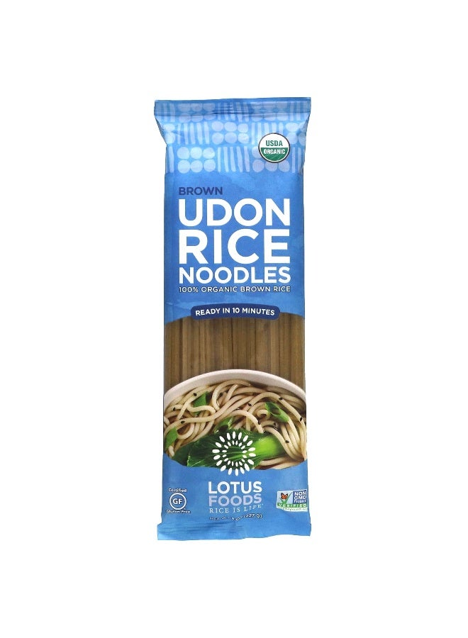 Lotus Foods Lotus Foods, Brown Udon Rice Noodles, 8 oz (227 g)  - Image 1