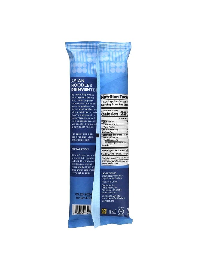 Lotus Foods Lotus Foods, Brown Udon Rice Noodles, 8 oz (227 g)  - Image 2