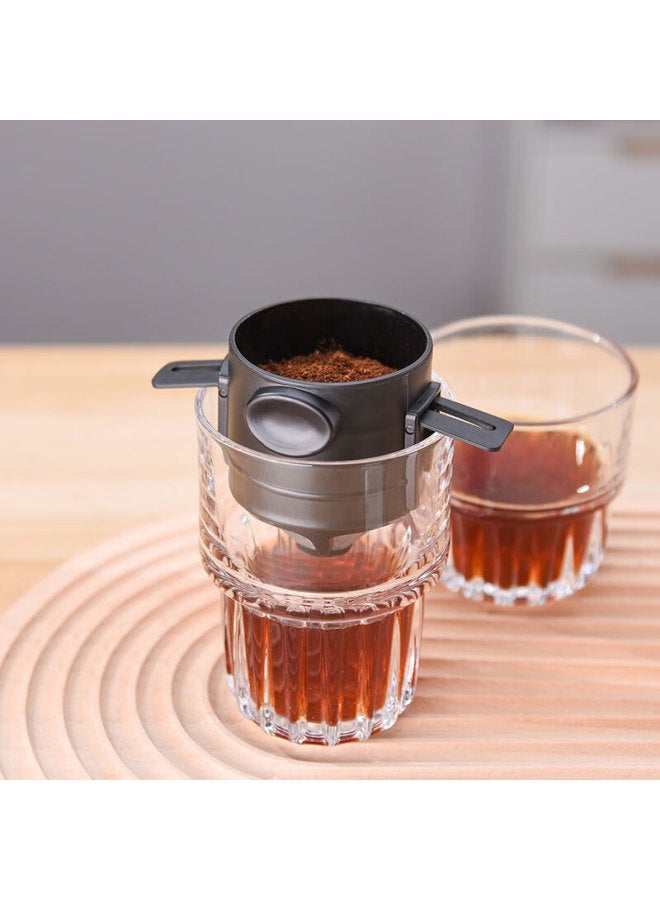 Cliton Pour Over Coffee Filter Cup Drip Style Stainless Steel Coffee Pot With Filter Basket For Home Use, 1-2 Cups - Image 2