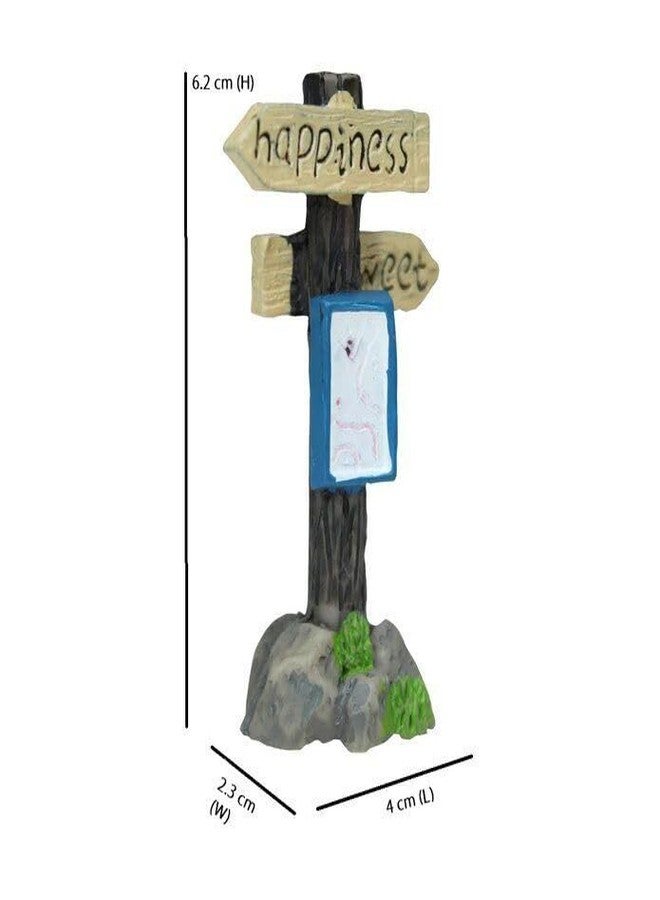ARUNA DECOR Miniature Signboard Set of 2 for Mini Garden Decor, Fairy Garden Accessories, Dollhouse Decoration & DIY Crafts | Mini Toy Sign Boards for Terrariums, Planters & Gifting - Image 3