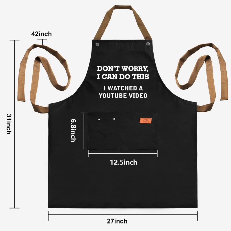 REHAVE Funny Gift for Men, Women, Dad, Anniversary, Father's Day Gifts from Daughter Son, Christmas Gifts for Husband, Boyfriend, Brother, Uncle, Unique Birthday Grilling Gift â€“ BBQ Cooking Chef Apron - Image 2
