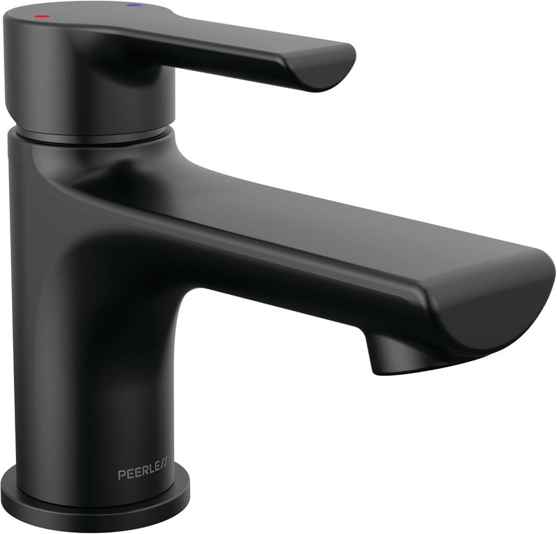 Peerless P1512LFBLM05 Flute Bathroom Faucet 05 GPM Flow Rate Matte Black - Image 1