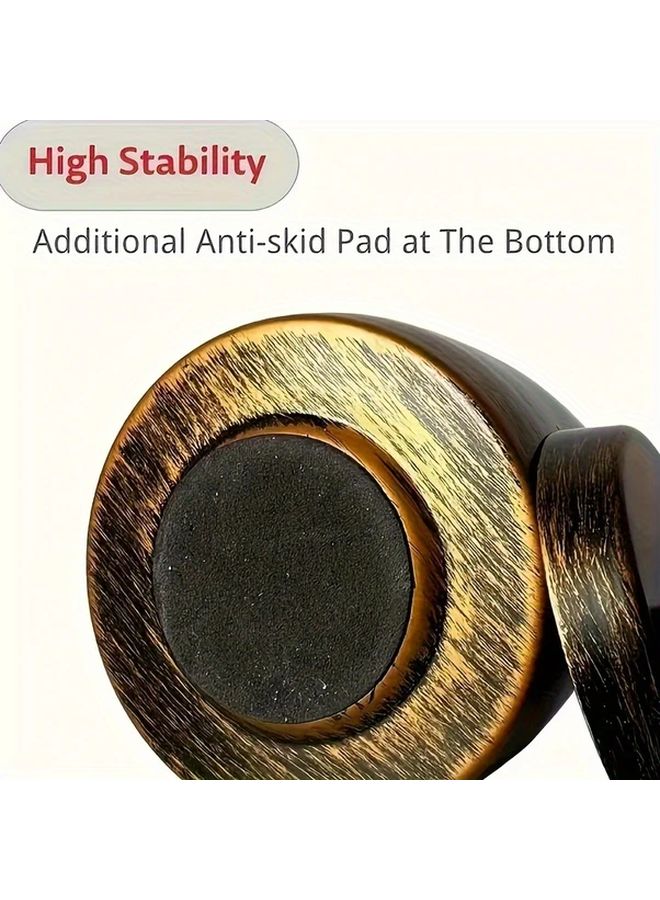 1 قطعة منطفأة سجائر معدنية مقاومة للرياح بغطاء وقاعدة مقاومة للمطر والانزلاق للشرفات الخارجية - Image 5