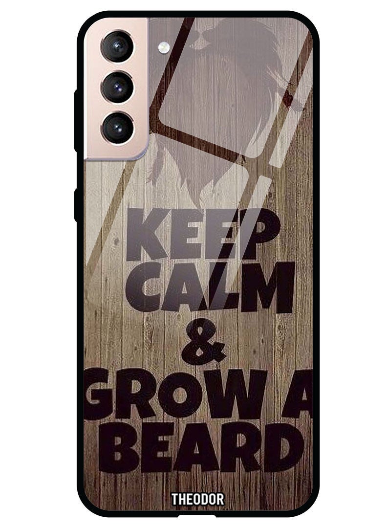 Theodor Protective Tempered Glass Case Cover Samsung Galaxy S21  Keep Clam & Glow Bread - Image 1