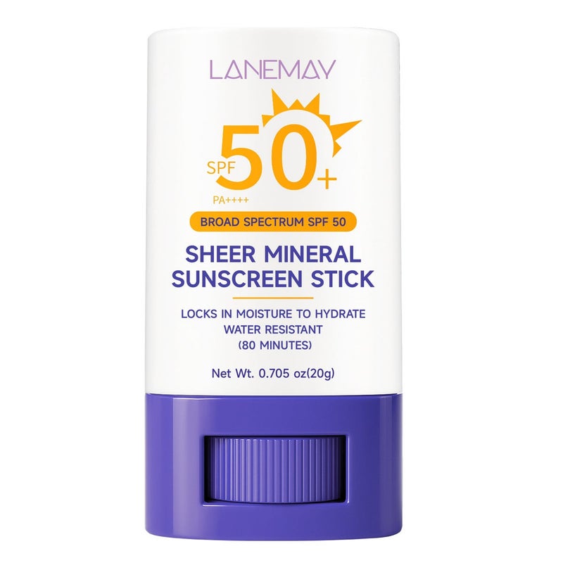 LANEMAY Sheer Mineral Sunscreen Stick SPF 50 - Broad Spectrum, Water Resistant, Hydrating - Image 5