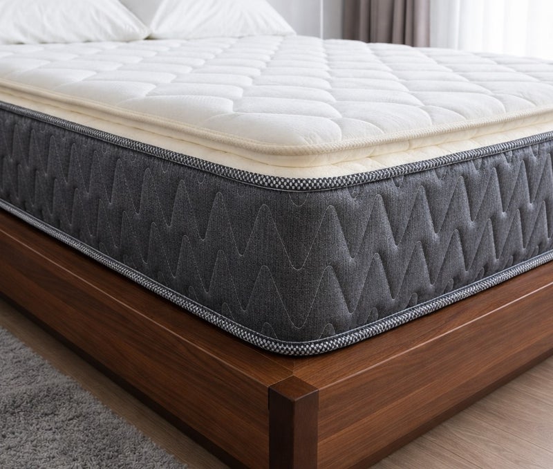 ريكسال هوم مرتبة Rexal Home Cozy بنوابض بونيل مع Pillow Top – مقاس كوين كاليفورنيا 160 × 200 × 25 سم – راحة متوسطة الصلابة - Image 4