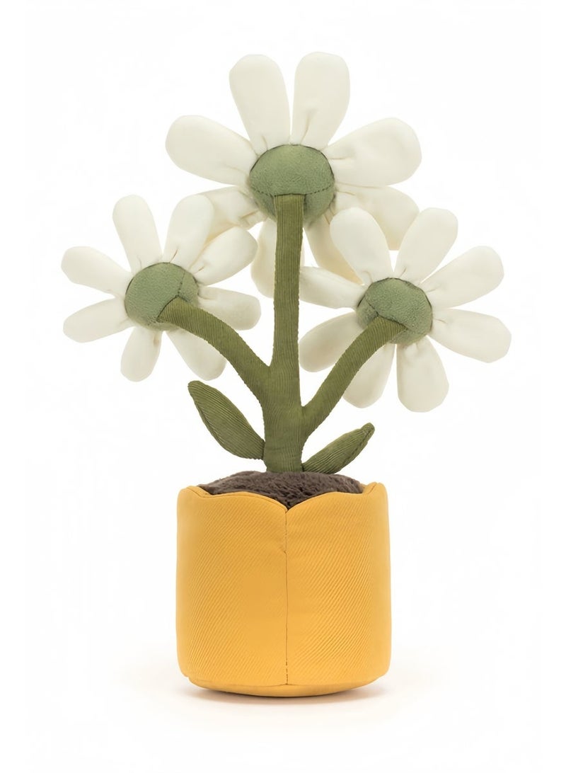 Jellycat Cute Smiley Daisy Potted Decor - Soft Plush Material, Adorable Facial Expression, Mini Desktop Ornament, Multifunctional Home/Office Decor & Gift - Image 4