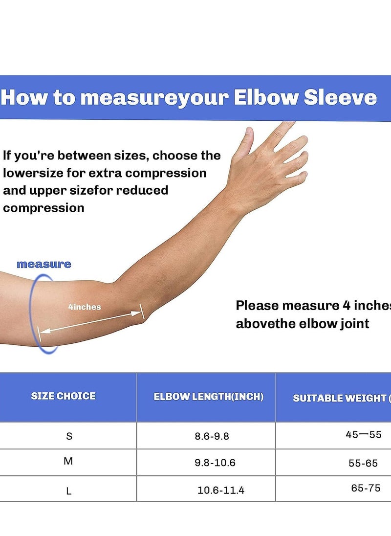 Generic 2 in 1 Tennis Elbow Brace for Men Women Compression Sleeve with Integrated Elbow Pads Breathable Tendonitis elbow Support Protector for Sports Golfer's Elbow Arthritis Treatment Reduce Joint Pain (M)  - Image 5