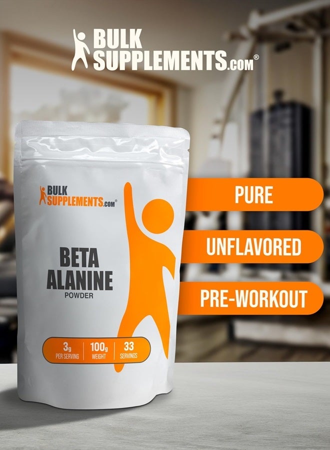 BULKSUPPLEMENTS.COM Beta Alanine Powder - Beta Alanine Supplement, Beta Alanine Pre Workout, Beta Alanine 3000mg - Unflavored & Gluten Free, 3g per Serving, 100g (3.5 oz) (Pack of 1) - Image 5