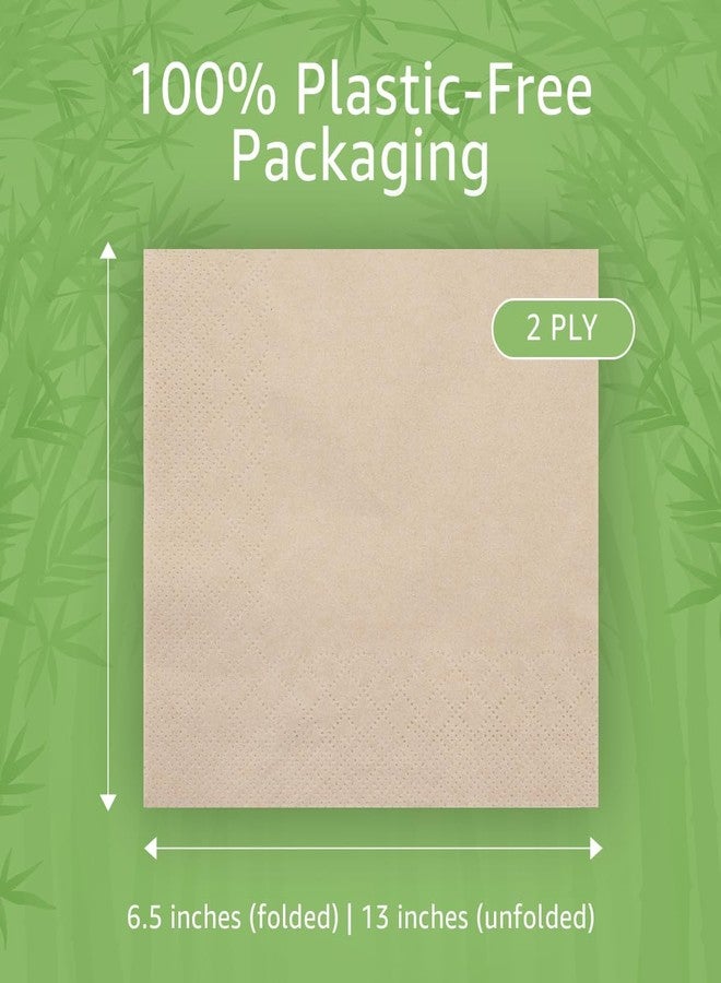 Ibambo Everyday 100% Bamboo Compostable Napkins Disposable 250-Pack | Table Napkins Disposable for Lunch, Dinner, Events & Entertaining | 2-Ply FSC Certified | Compostable Paper Towels | 6.5 x 6.5Inch - Image 4