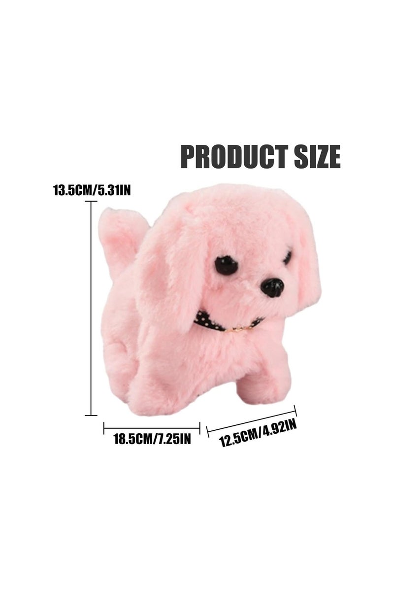 Cute Walking & Barking Plush Dog Toy – Interactive Electronic Puppy with Realistic Movement & Sound, Soft Cuddly Stuffed Animal for Kids, Toddlers, Boys & Girls – Birthday Gift (Pink) - Image 4