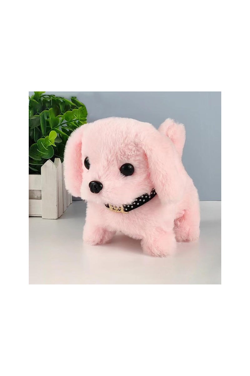 Cute Walking & Barking Plush Dog Toy – Interactive Electronic Puppy with Realistic Movement & Sound, Soft Cuddly Stuffed Animal for Kids, Toddlers, Boys & Girls – Birthday Gift (Pink) - Image 1