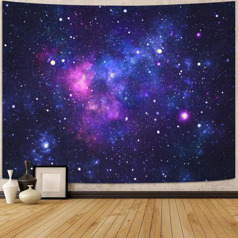 Faxdong Blacklight Galaxy Universe Space Tapestry, UV Reactive Starry Night Sky Mysterious Nebula Stars Ceiling tapestries for Bedroom Backdrop Wall Decor 36Ã—48 inch - Image 2