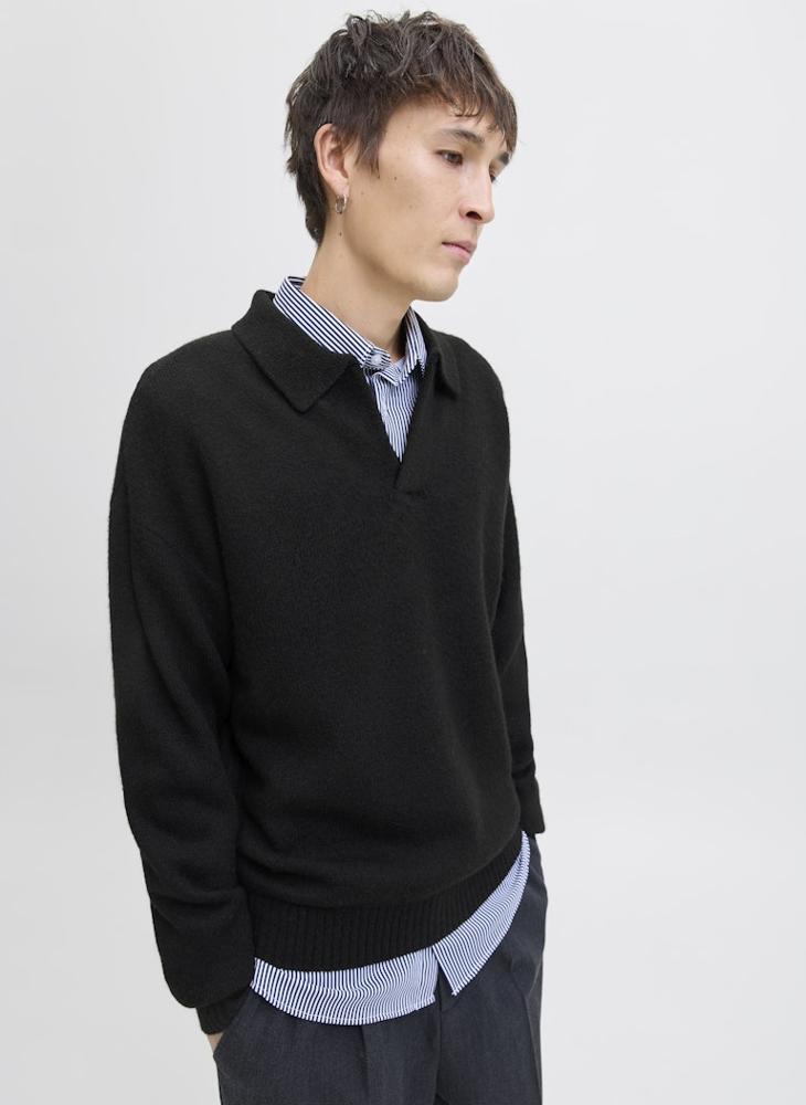 JACK & JONES Knit Neck Long Sleeve Sweater - Image 3