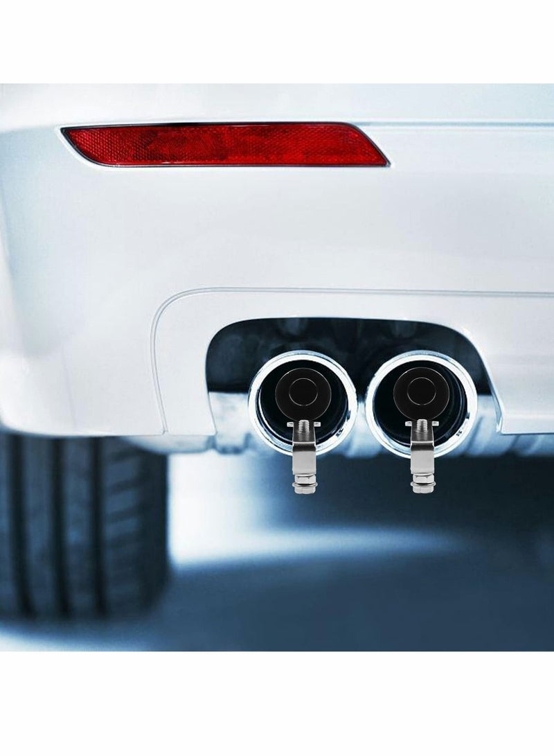 SYOSI Universal Aluminum Turbo Sound Whistle Exhaust Muffler Pipe BOV Blow-off Valve Simulator (2PCS, XL-Black) - Image 5