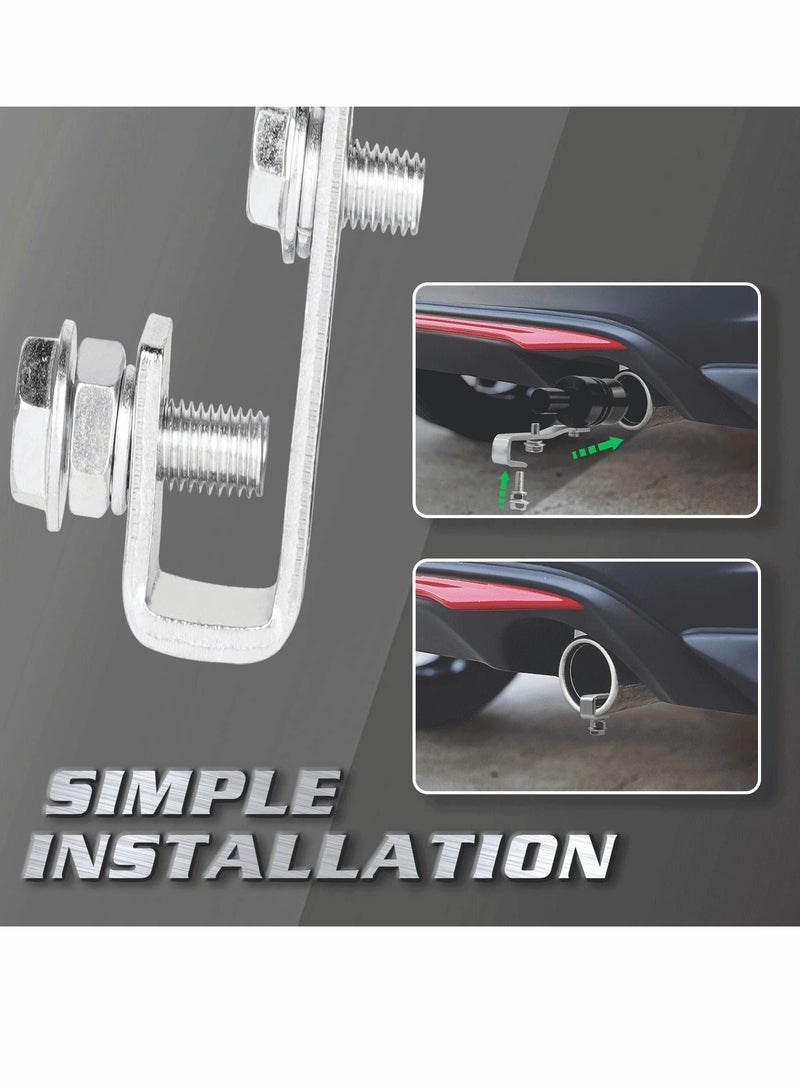 SYOSI Universal Aluminum Turbo Sound Whistle Exhaust Muffler Pipe BOV Blow-off Valve Simulator (2PCS, XL-Black) - Image 4