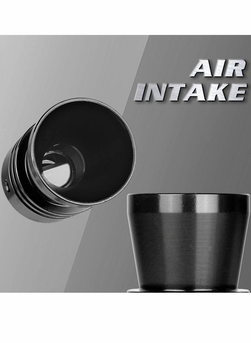 SYOSI Universal Aluminum Turbo Sound Whistle Exhaust Muffler Pipe BOV Blow-off Valve Simulator (2PCS, XL-Black) - Image 2