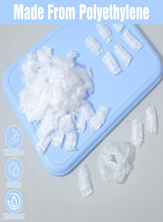 Quilax 200 PCS Disposable Ear Covers for Shower, Clear Elastic Ear Shower Caps Hair Dye Ears Protectors, Ears Covers for Hair Colouring and Beauty Treatments - Image 4